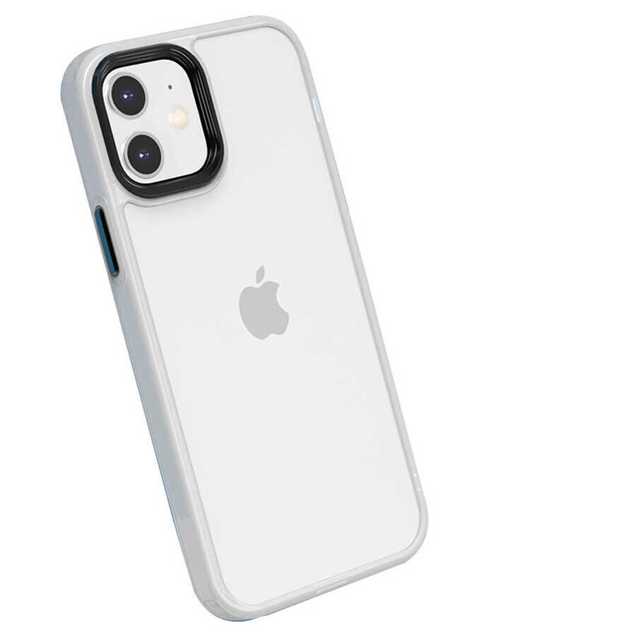 Apple iPhone 11 Kılıf Kamera Çıkıntılı Yumuşak Transparan Dokulu Silikon Kapak (CANN) Beyaz