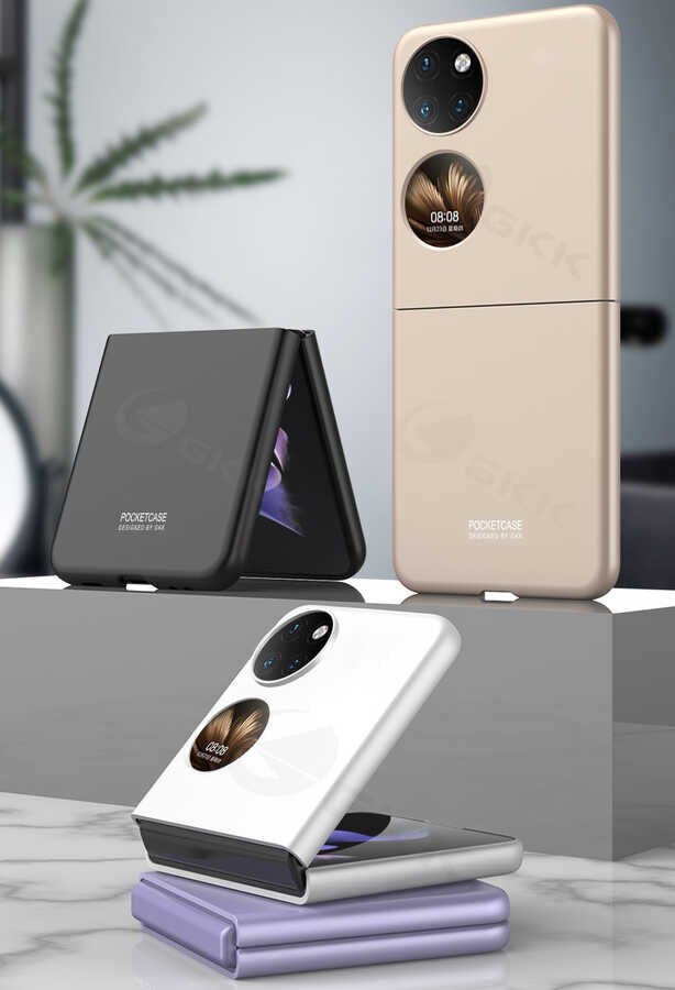 Huawei P50 Pocket Kılıf HEPTEKİLETİŞİM Sert Kıpta Kapak