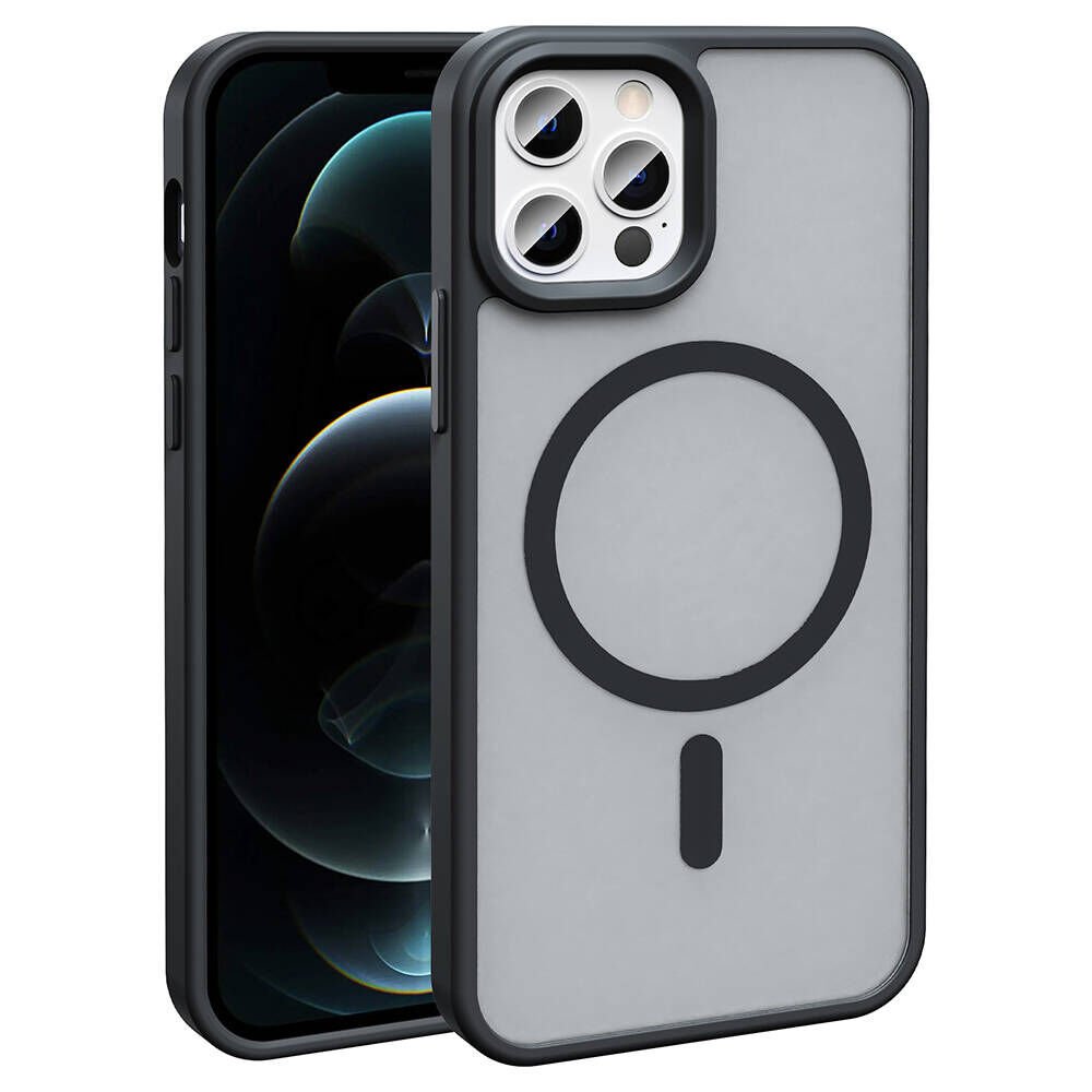 Apple iPhone 12 Pro Max Kılıf Magsafe Şarj Özellikli Mat Arka Yüzey HEPTEKİLETİŞİM Sio Kapak