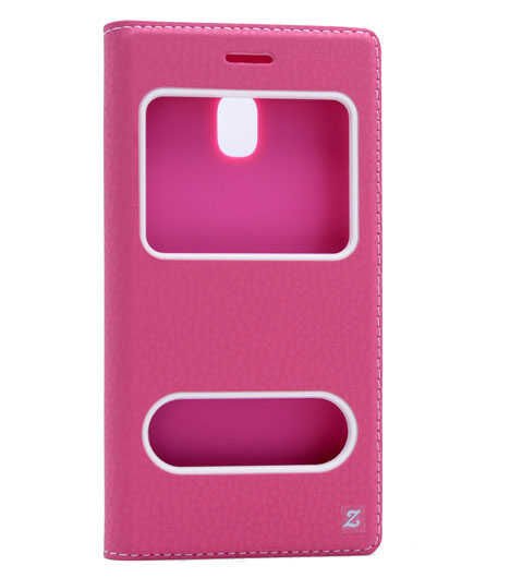 Samsung Galaxy J330 Pro Kapaklı Kılıf Mıknatıslı 360 Tam Korumalı (DOLCE) Pembe Koyu