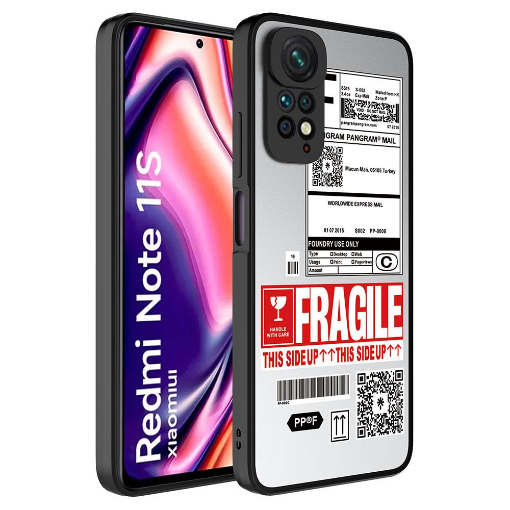 Xiaomi Redmi Note 11 Global Kılıf Aynalı Desenli Kamera Korumalı Parlak Renkli Sert Kapak (Mirror) Süper Anne