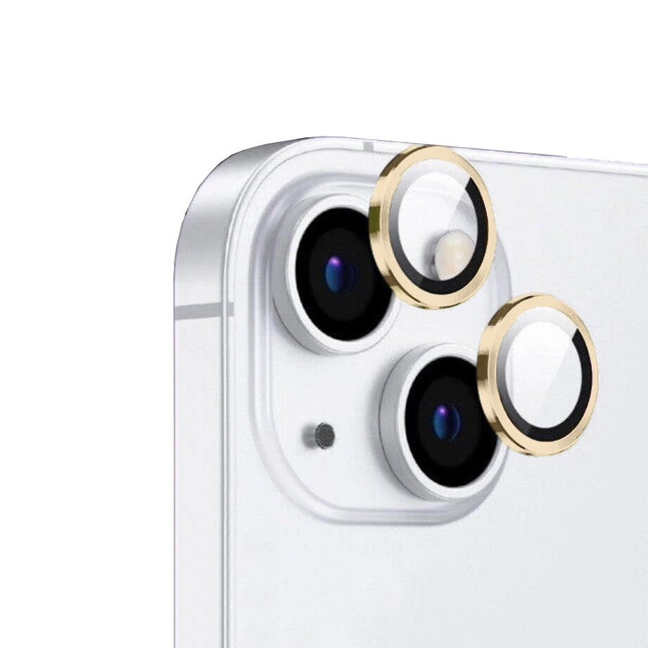 iPhone 15 Plus Safir Kamera Lens Koruyucu (KOLAY TAKMA APARATLI) CL-12 Sarı