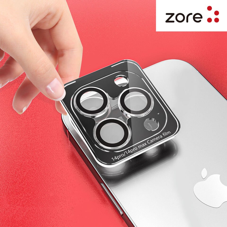 iPhone 15 Plus Safir Kamera Lens Koruyucu (KOLAY TAKMA APARATLI) CL-12 Yeşil