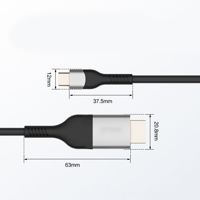 HEPTEKİLETİŞİM QG06 8K 60 Hz Görüntü Kalitesi Type-C to HDMI Kablo 1.8M