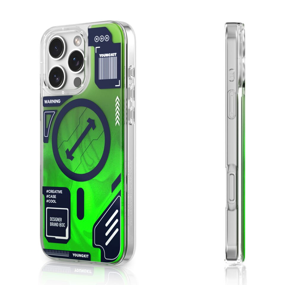 Apple iPhone 16 Pro Max Kılıf Magsafe Şarj Özellikli Parlak Kumlu Sıvılı Tasarımlı Samsung Galaxy Fantasy Serisi Kapak