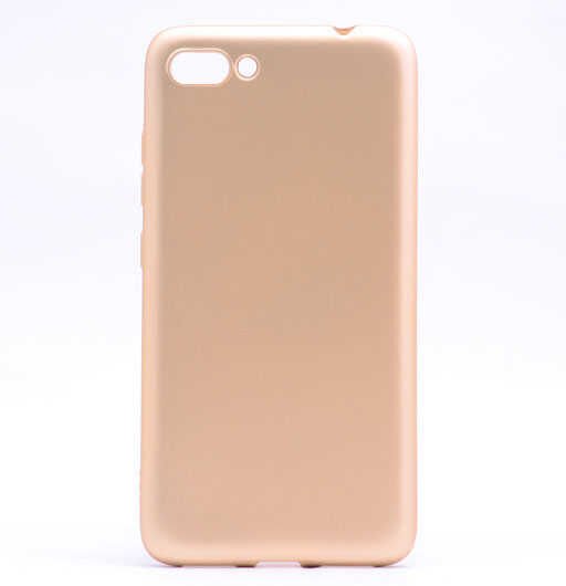 Asus Zenfone 4 Max ZC554KL Kılıf Yumuşak Dokulu Soft Esnek İnce Mat Renkli Silikon Kapak (PREMİER) Gold