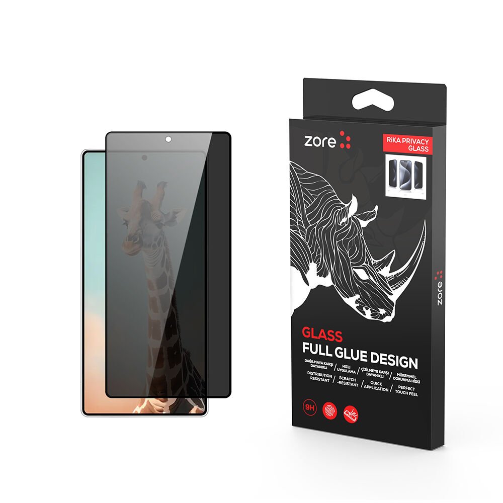Samsung Galaxy S25 Ultra HEPTEKİLETİŞİM Rika Premium Privacy Temperli Cam Ekran Koruyucu