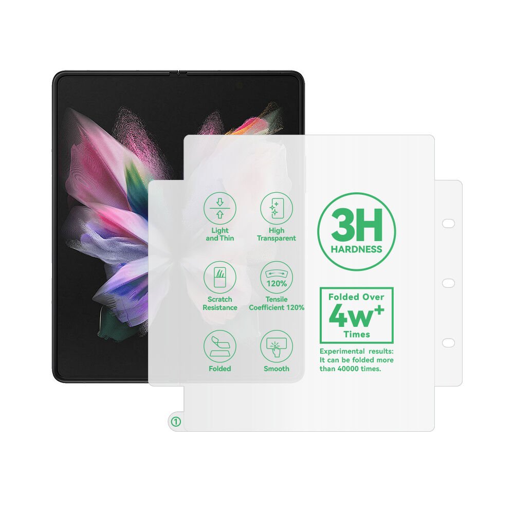 Samsung Galaxy Z Fold 2 HEPTEKİLETİŞİM Hizalama Aparatlı S-Fit Body Ekran Koruyucu