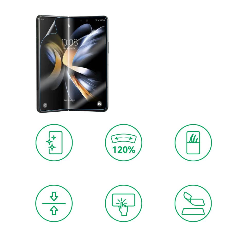 Samsung Galaxy Z Fold 2 HEPTEKİLETİŞİM Hizalama Aparatlı S-Fit Body Ekran Koruyucu