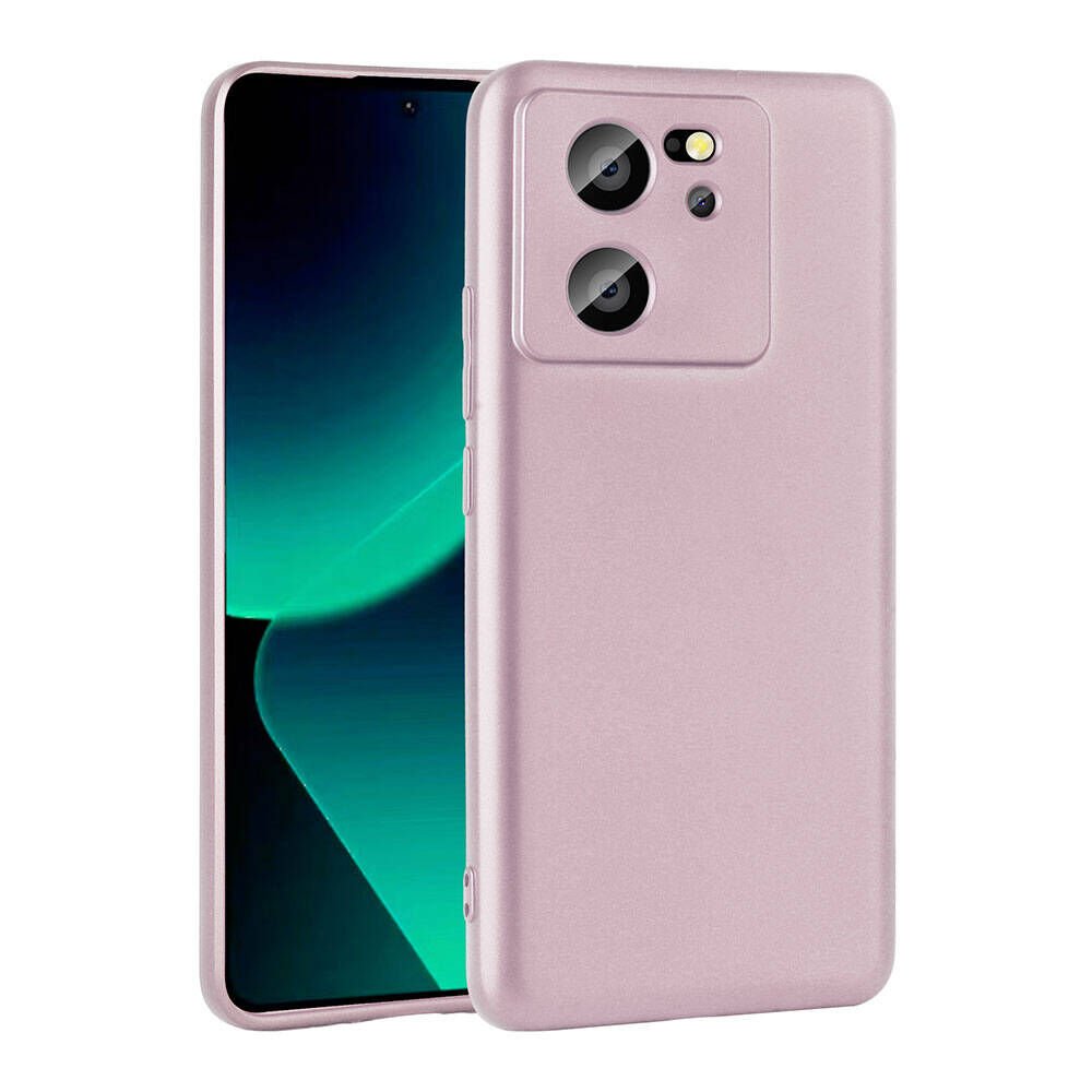 Xiaomi Mi 13T Kılıf Yumuşak Dokulu Soft İnce Mat Silikon Kapak (PREMİER) Rose Gold
