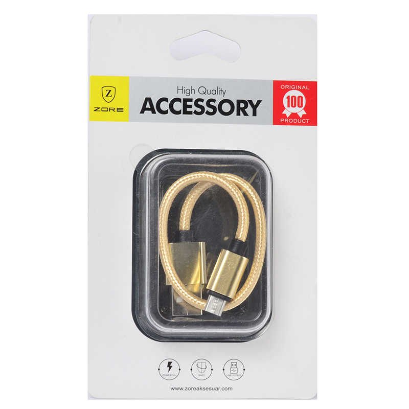 HEPTEKİLETİŞİM 30 Cm Halat Micro Usb Kablo