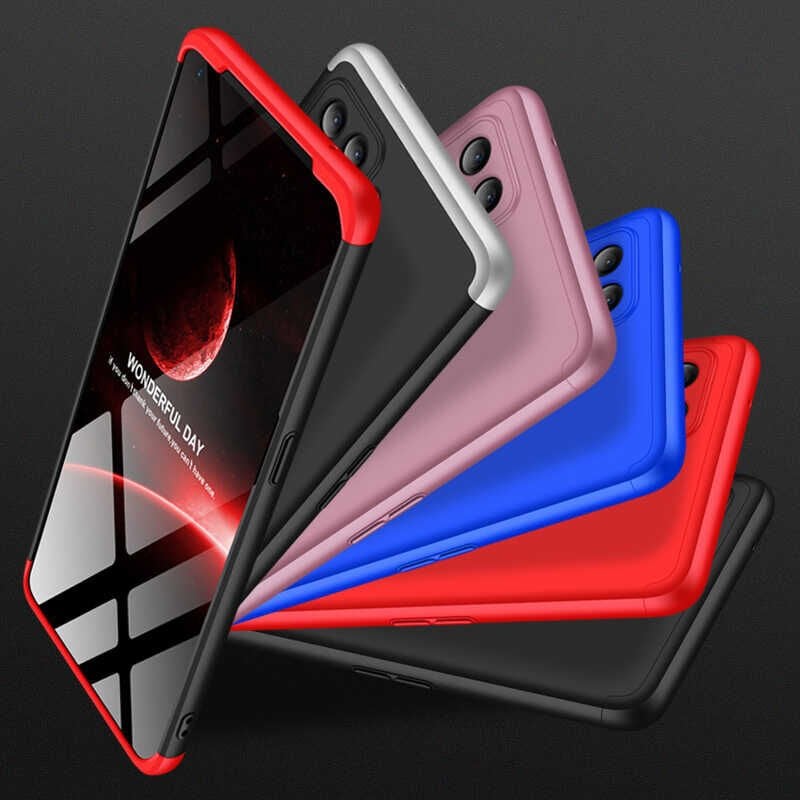 Oppo Reno 5 Lite Kılıf 360 Tam Koruma Ön Ve Arka Sert Mika Kapak Orjinal Ays Gkk Kapak Mavi
