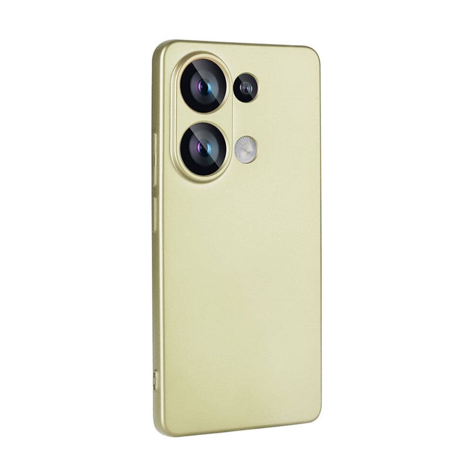 Xiaomi Redmi Note 13 4G Kılıf Yumuşak Dokulu Soft İnce Mat Silikon Kapak (PREMİER) Gold