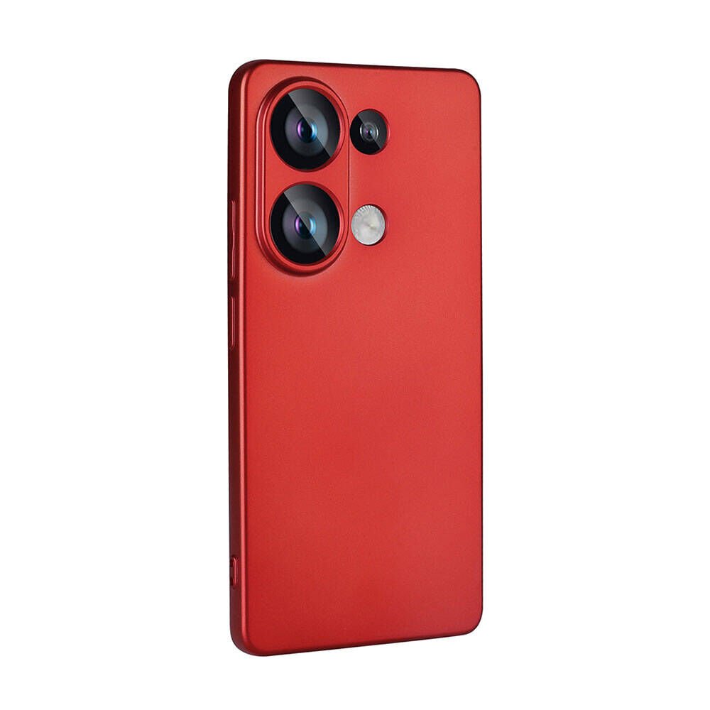 Xiaomi Redmi Note 13 4G Kılıf Yumuşak Dokulu Soft İnce Mat Silikon Kapak (PREMİER) Kırmızı