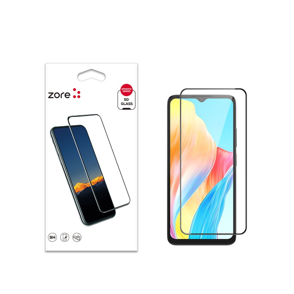 Oppo A38 HEPTEKİLETİŞİM Kenarları Kırılmaya Dayanıklı Cam Ekran Koruyucu