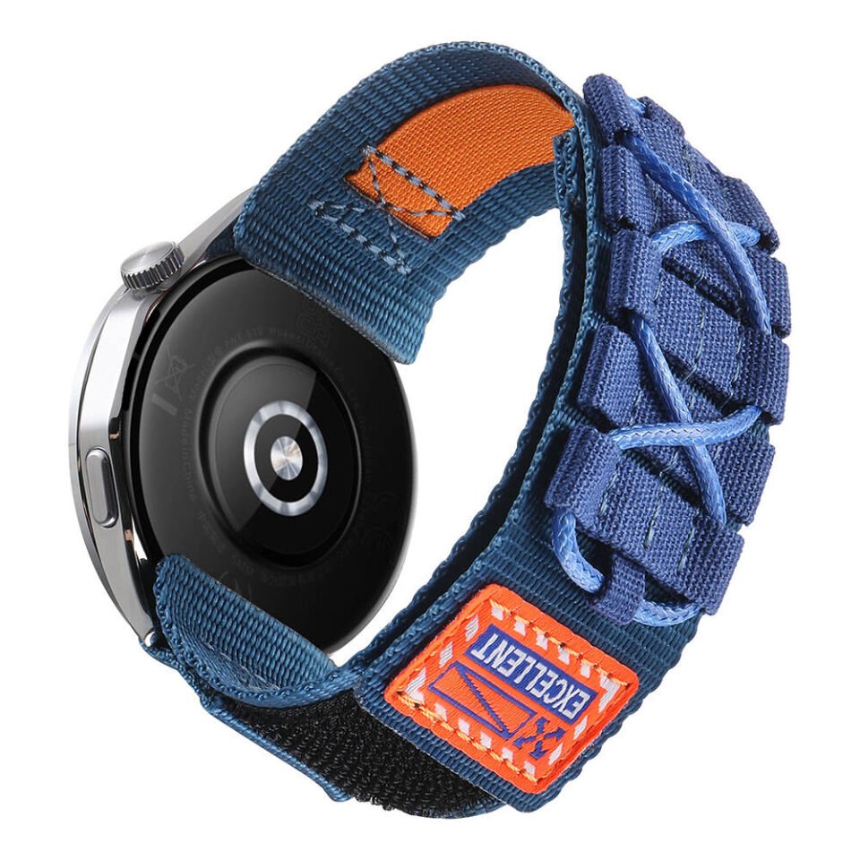 Xiaomi Amazfit Pace HEPTEKİLETİŞİM KRD-112 22mm Orbital Örgülü Halat Tasarımlı Naylon Kumaş Hasır Kordon