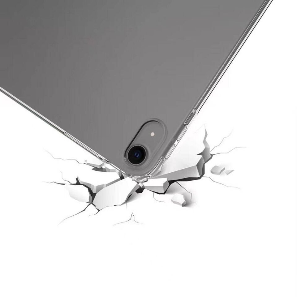 Apple iPad Air 13 2024 Şeffaf Tablet Kılıf Köşelerden Ultra Dayanıklı Kalem Bölmeli Tasarım(T-ANTİ) Şeffaf