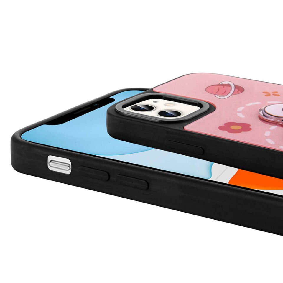 Apple iPhone 11 Kılıf Parlayan Kabartmalı İkonik Figürlü HEPTEKİLETİŞİM Amas Silikon Kapak