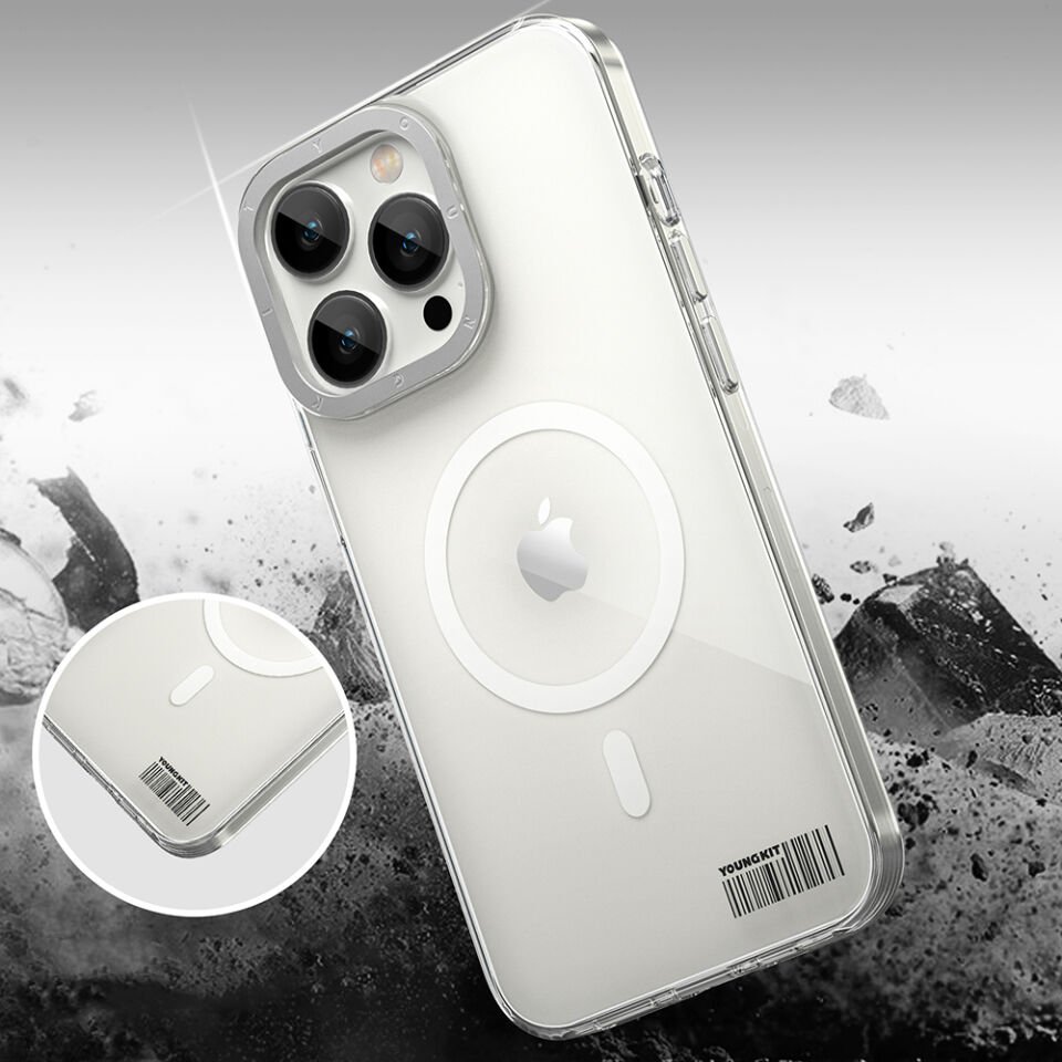 Apple iPhone 13 Pro Kılıf Magsafe Şarj Özellikli Youngkit Coloured Glaze Serisi Kapak