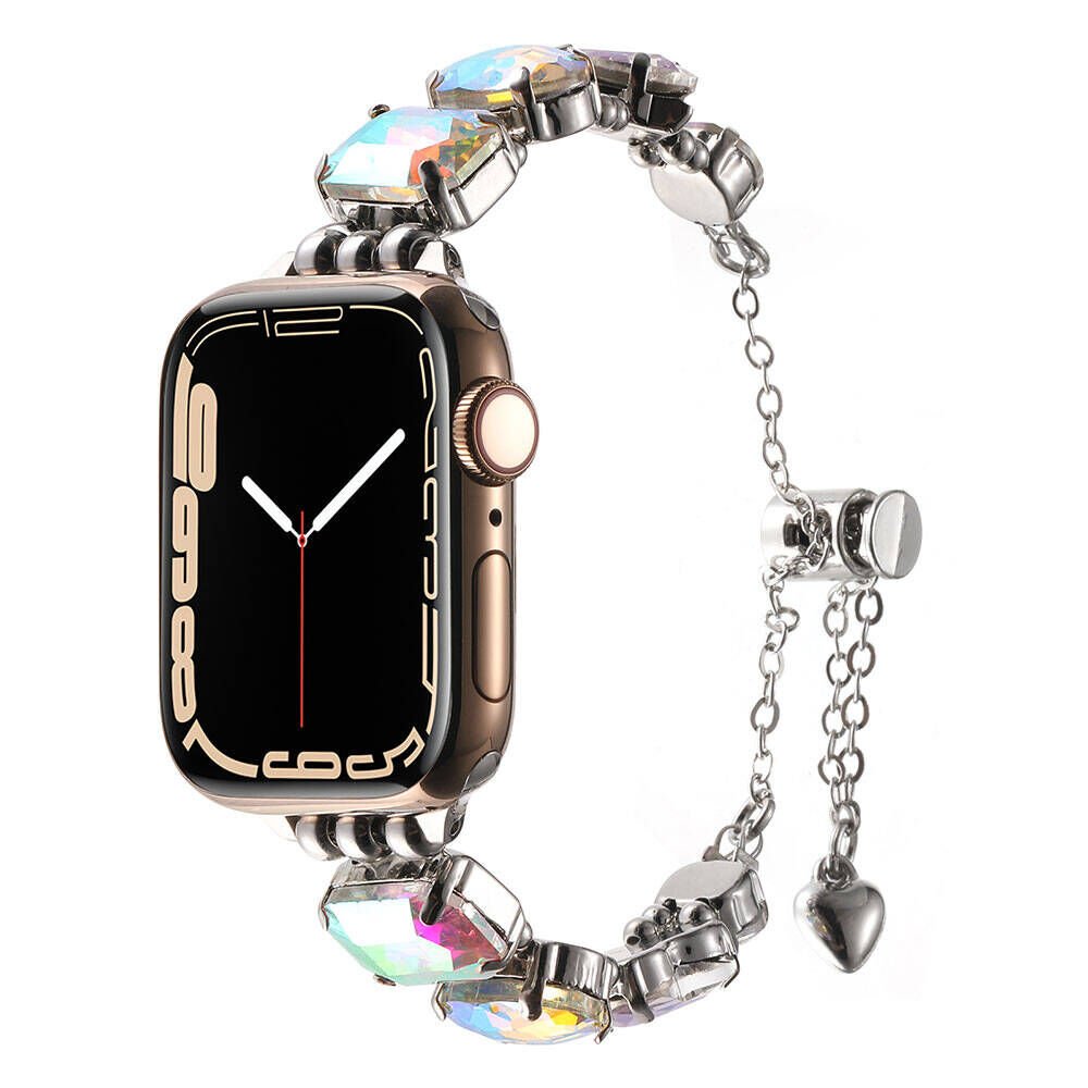 Apple Watch 44mm HEPTEKİLETİŞİM KRD-115 Renkli Taş Tasarımlı Kordon