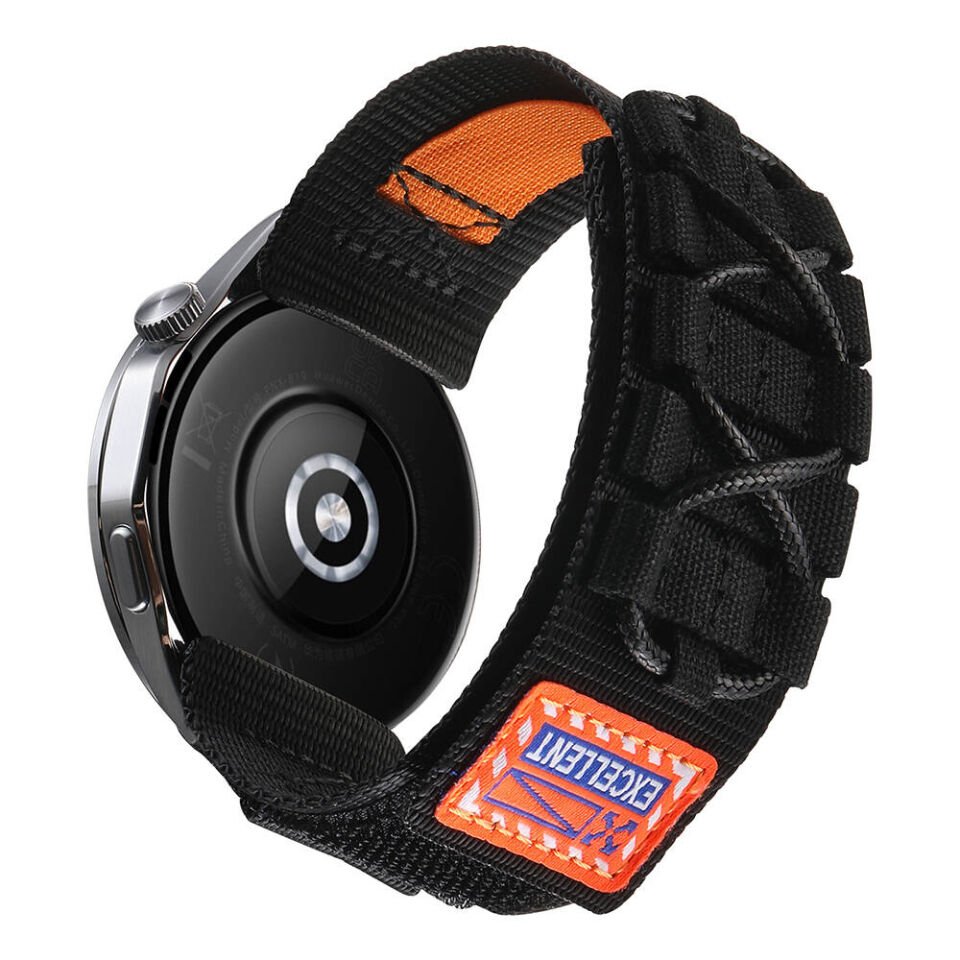Gear S3 HEPTEKİLETİŞİM KRD-112 22mm Orbital Örgülü Halat Tasarımlı Naylon Kumaş Hasır Kordon
