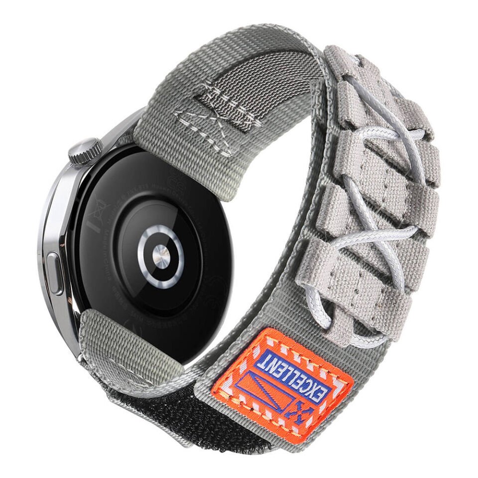 Gear S3 HEPTEKİLETİŞİM KRD-112 22mm Orbital Örgülü Halat Tasarımlı Naylon Kumaş Hasır Kordon