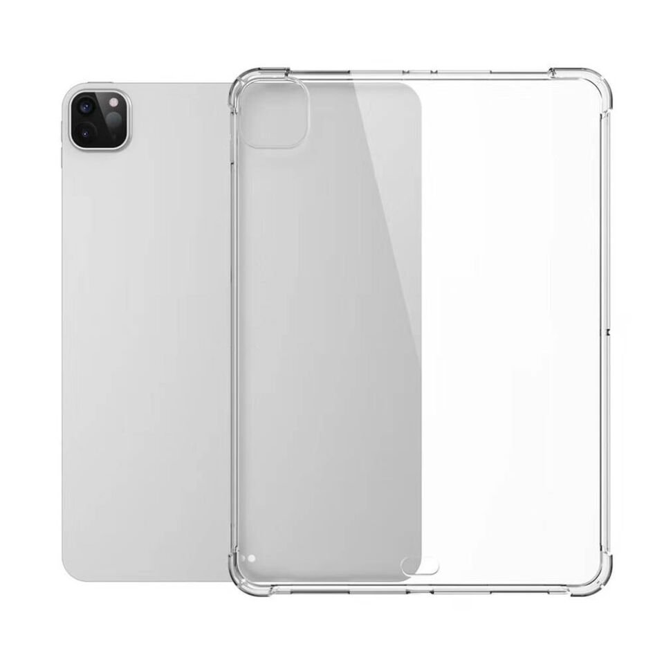 Apple iPad Pro 13 2024 Şeffaf Tablet Kılıf Köşelerden Ultra Dayanıklı Kalem Bölmeli Tasarım(T-ANTİ) Şeffaf