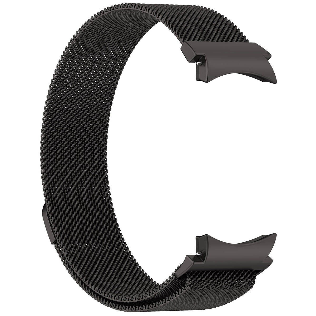 Samsung Galaxy Watch 6 Classic 43mm Metal Kordon Tel Örgü İşlemeli Tasarım (KRD-01) Siyah