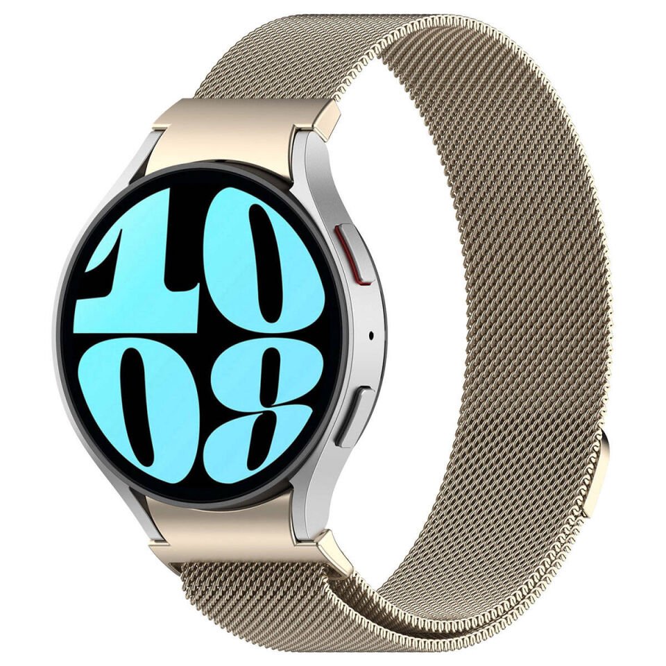 Samsung Galaxy Watch 6 Classic 43mm Metal Kordon Tel Örgü İşlemeli Tasarım (KRD-01) Siyah