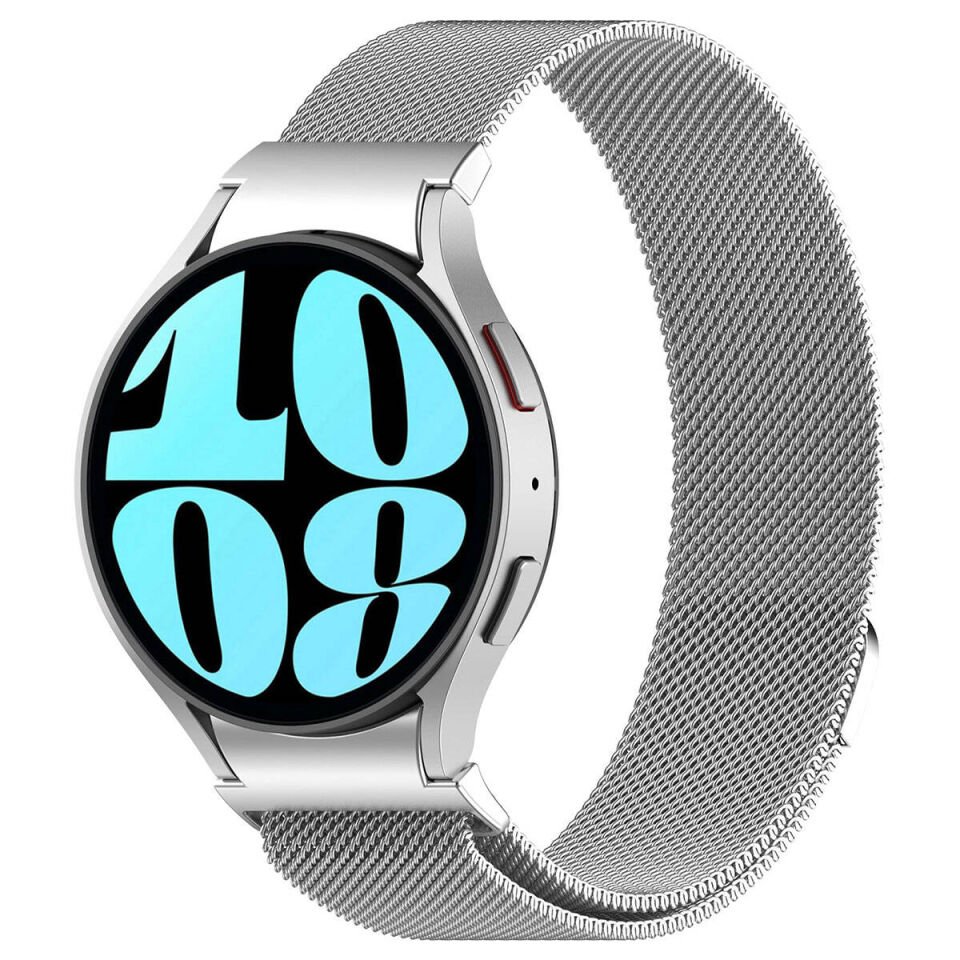 Samsung Galaxy Watch 6 Classic 43mm Metal Kordon Tel Örgü İşlemeli Tasarım (KRD-01) Siyah