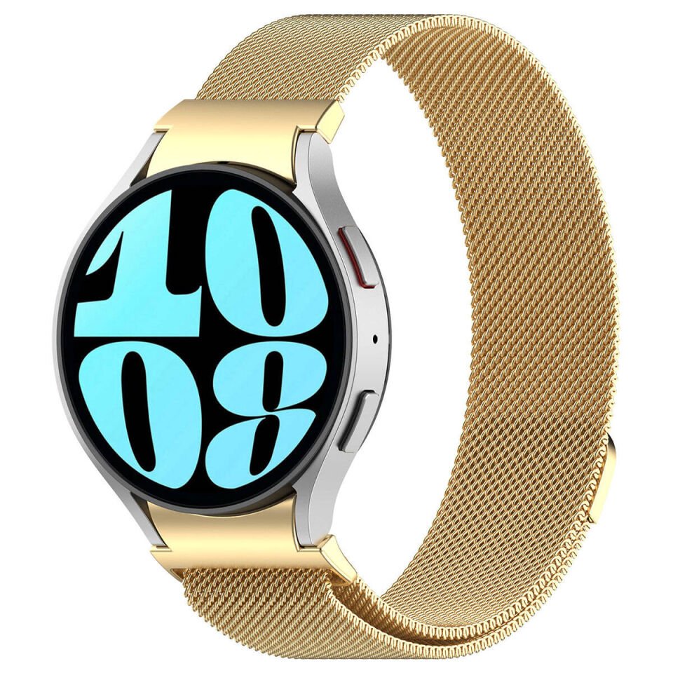 Samsung Galaxy Watch 6 Classic 43mm Metal Kordon Tel Örgü İşlemeli Tasarım (KRD-01) Siyah