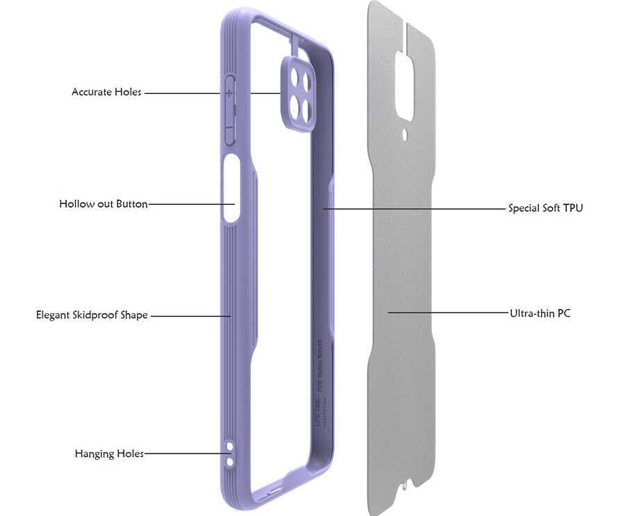 Xiaomi Redmi Note 9S Kılıf HEPTEKİLETİŞİM Parfe Kapak