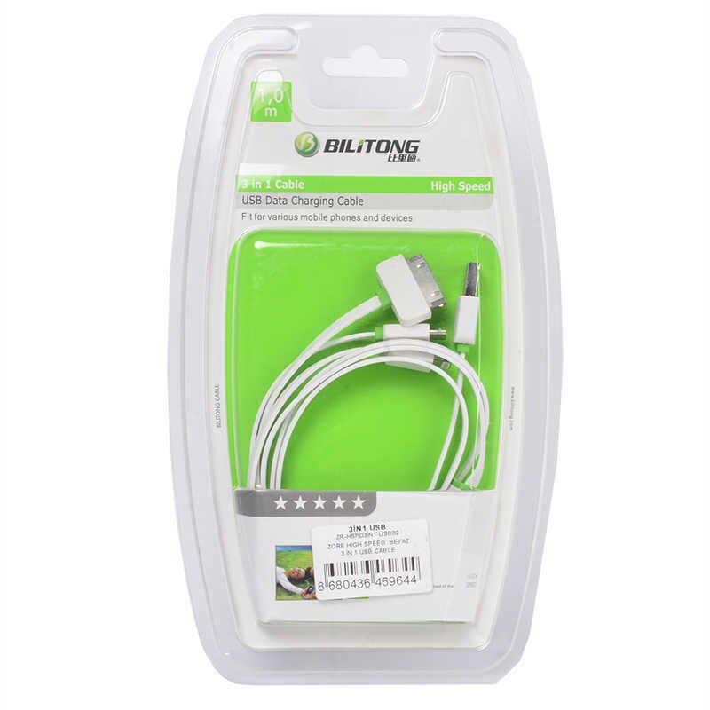 HEPTEKİLETİŞİM High Speed 3 in 1 Lightning Micro Type-C Usb Kablo
