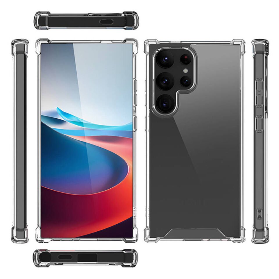 Samsung Galaxy S24 Ultra Şeffaf Kılıf Köşelerde Darbelere Karşı Ultra Kalınlık (ANTİSHOCK) Renksiz