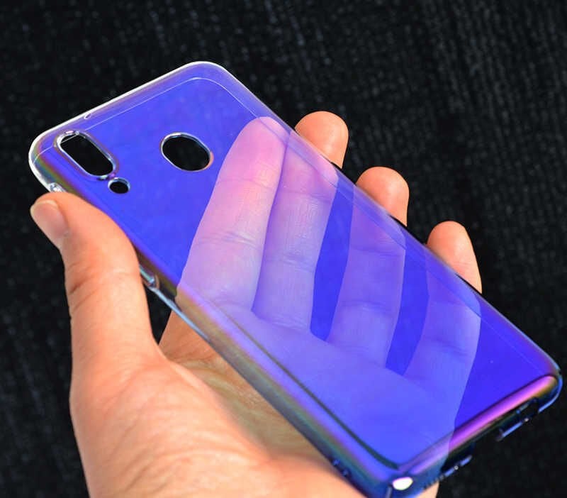Samsung Galaxy M20 Kılıf HEPTEKİLETİŞİM Renkli Transparan Kapak