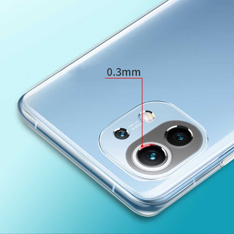 Xiaomi Mi 11 Lite Kılıf HEPTEKİLETİŞİM Kamera Korumalı Süper Silikon Kapak