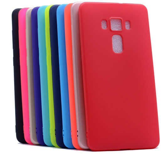 Asus Zenfone 3 Delüxe ZS570KL Kılıf Yumuşak Dokulu Soft Esnek Mat Renkli Silikon Kapak (PREMİER) Pembe