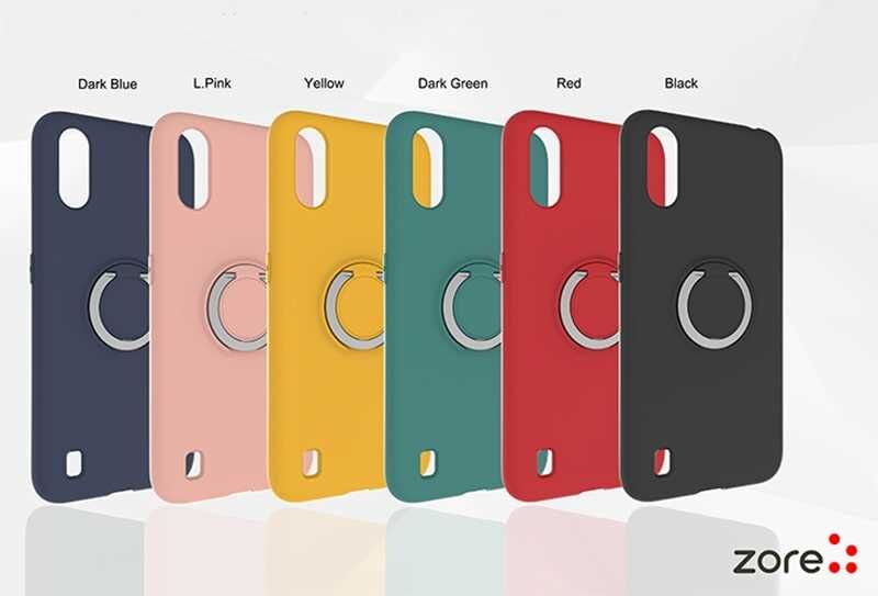 Samsung Galaxy A01 Kılıf Mat Pastel Renkli Ultra İnce Yüzüklü Yumuşak Silikon Kapak (Plex) Sarı
