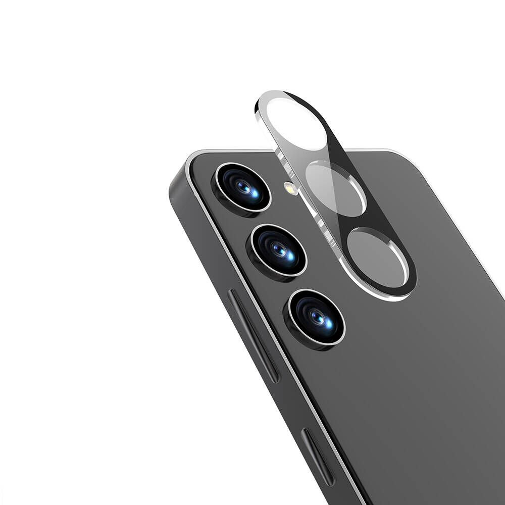 Samsung Galaxy A55 Kamera Lens Koruyucu Siyah Çerçeveli Korunaklı (3D K.C) Siyah