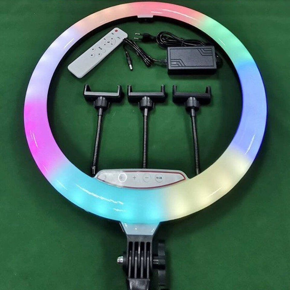 HEPTEKİLETİŞİM RGB Light 45cm Işıklı Telefon Tutucu Ring Light