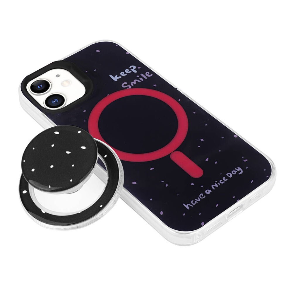 Apple iPhone 11 Kılıf Magsafe Şarj Özellikli Tak-Çıkar Pop Soketli Kapak (Tktok) Mor
