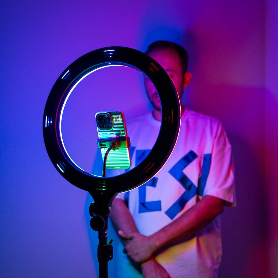 HEPTEKİLETİŞİM MJ38 RGB 25W Ring Light Canlı Yayın 38cm USB'li ve Telefon Stand