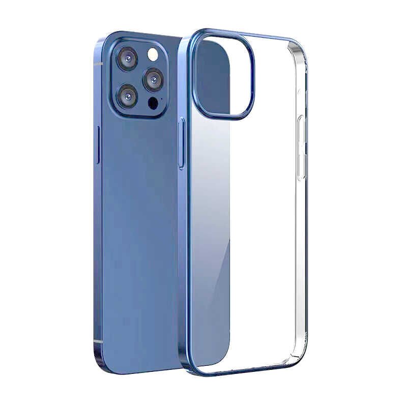 Apple iPhone 11 Kılıf Kamera Çıkıntılı Sert Arkası Şeffaf Kenarları Renkli Transparan Kapak (Sun) Rose Gold