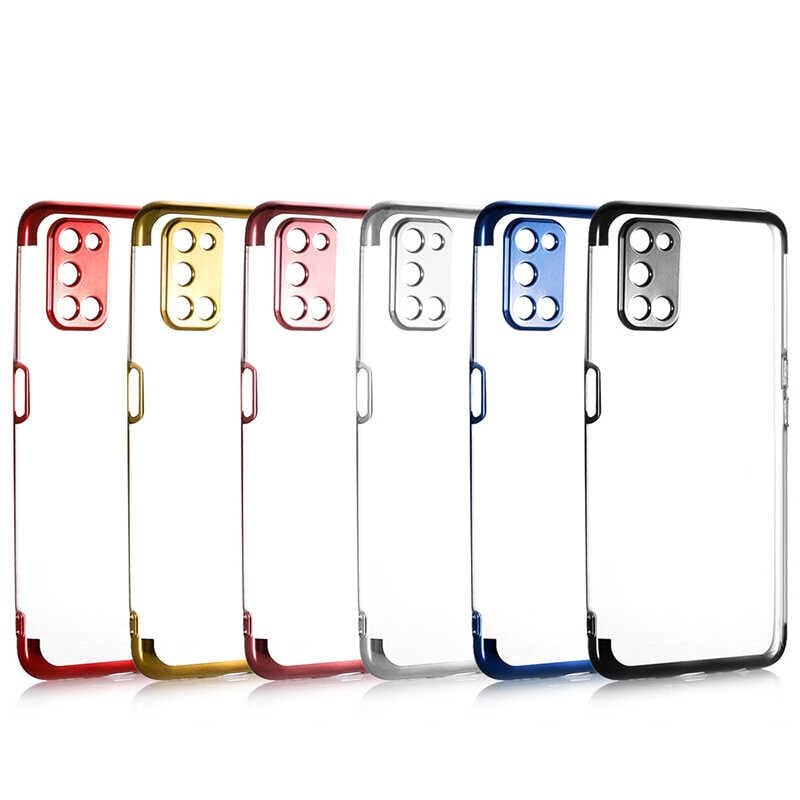 Oppo A92 Kılıf HEPTEKİLETİŞİM Dört Köşeli Lazer Silikon Kapak