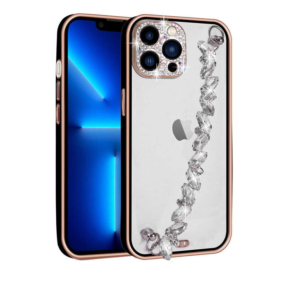 Apple iPhone 12 Pro Kılıf Taş Süslemeli Kamera Korumalı El Tutamaçlı HEPTEKİLETİŞİM Blazer Kapak