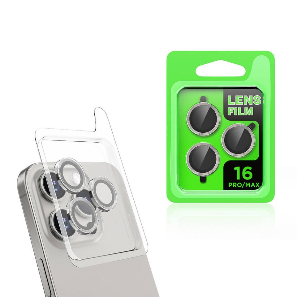 Apple iPhone 16 Pro Max HEPTEKİLETİŞİM CL-07 Kamera Lens Koruyucu