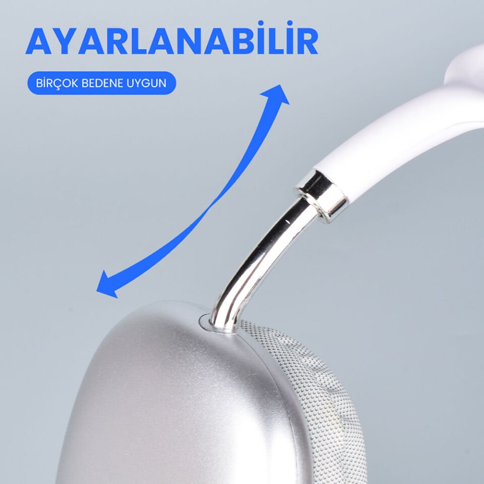 Hafif ve Portatif Kolayca Katlanıp Taşınabilir Dizayn (P94 Kulak Üstü Bluetooth Kulaklık) Siyah