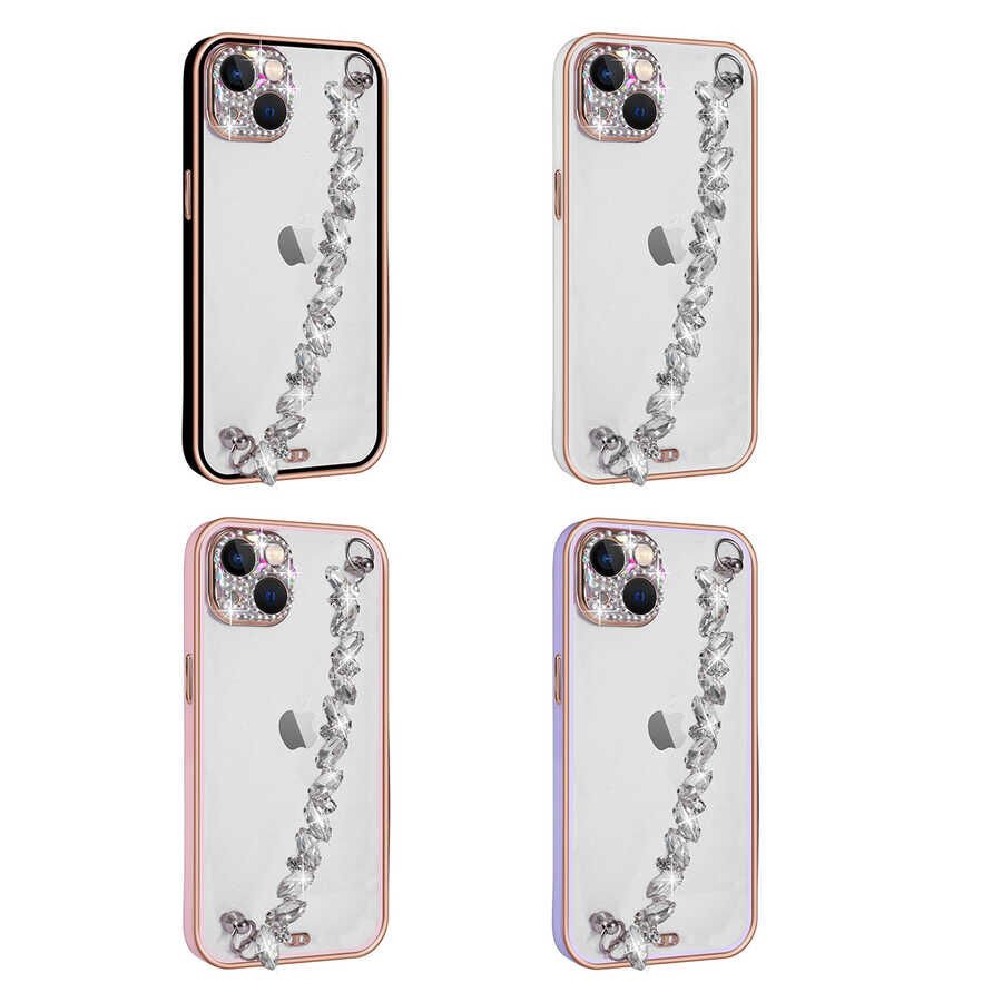 Apple iPhone 13 Kılıf Taş Süslemeli Kamera Korumalı El Tutamaçlı HEPTEKİLETİŞİM Blazer Kapak