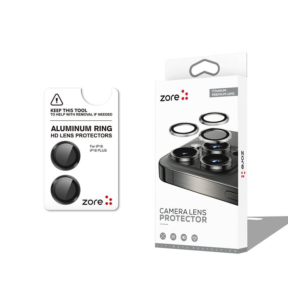 Apple iPhone 16 HEPTEKİLETİŞİM CL-12 Premium Safir Parmak İzi Bırakmayan Anti-Reflective Kamera Lens Koruyucu