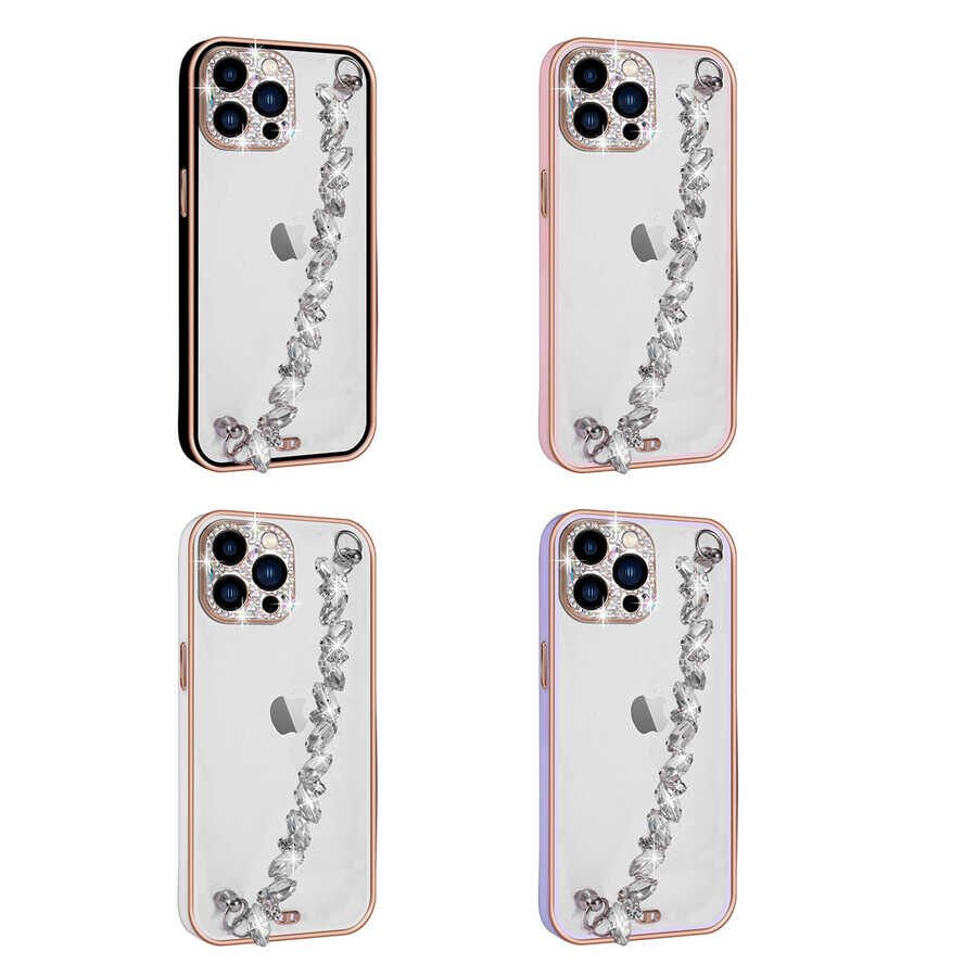 Apple iPhone 12 Pro Max Kılıf Taş Süslemeli Kamera Korumalı El Tutamaçlı HEPTEKİLETİŞİM Blazer Kapak